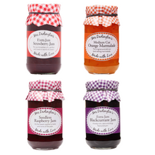 Load image into Gallery viewer, Mrs Darlingtons Jam Selection - Raspberry, Strawberry, Blackcurrant and Orange Marmalade
