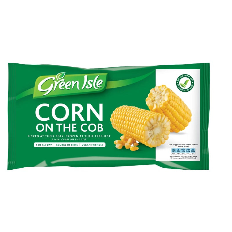 Green Isle Corn On The Cob - 600g